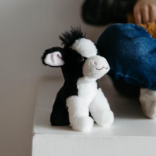 The Petting Zoo Cow Stuffed Animal Plushie, Gifts for Kids, Wild Onez Babiez Farm Animals, Cow Plush Toy 6 inches - color: Cow