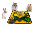 Rabbit Foraging Mat，Bunny Snuffle Mat for Hamsters Puzzle Toys Ferrets Interactive Feeding Mat for Guinea Pigs Hedgehog Chinchillas Small Animals Stress Relief (Yellow Green) - color: Yellow Green