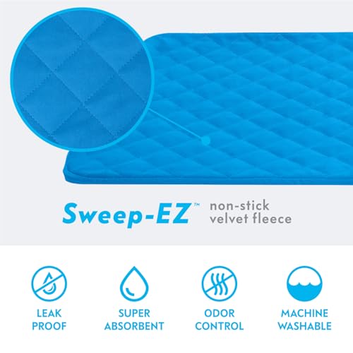Paw Inspired Fitted Fleece Top Pan Liner for Critter Nation Cage, Blue | Tray Cover with Notch for Ferret Nation/Critter Nation Cage, For Ferrets, Rats, Chinchillas, Hedgehogs, Small Animals, Pets - color: Blue, size: Top Pan Liner