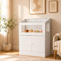 Hamster Cage, Hamster Encloure, Chew-Proof Enclosure | Acrylic Viewing Window, with Storage Cabinet, Furniture-style, Chew-Proof, with Ventilated Top for Guinea Pigs, Rats, Gerbils