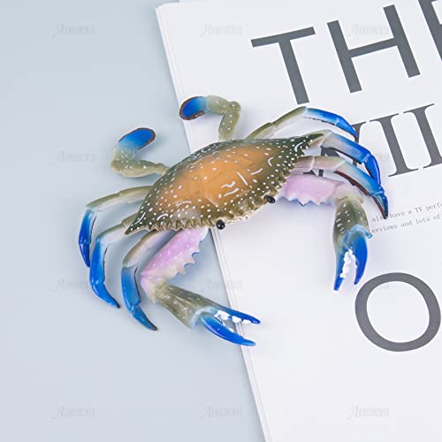 AUEAR, 3 Pack Artificial Plastic Realistic Crab Decoration Simulated Sea Life Animals Figurines - color: Style H, size: 3 Pack