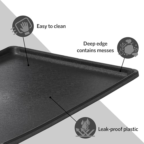 MidWest Homes for Pets 24-Inch Replacement Pan, Measures 22.84 x 16.67 x 1 Inches, Universal Leak-Proof Tray for Dog Crates & Multi-Purpose Use, Fits Most Standard 24" Wire Crates