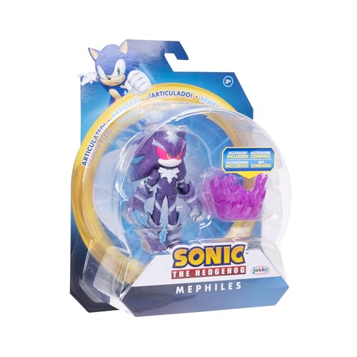 Sonic the Hedgehog 4-inch Mephiles the Dark Action Figure with Purple Mist Base Accessory. Ages 3+ (Officially Licensed by Sega)