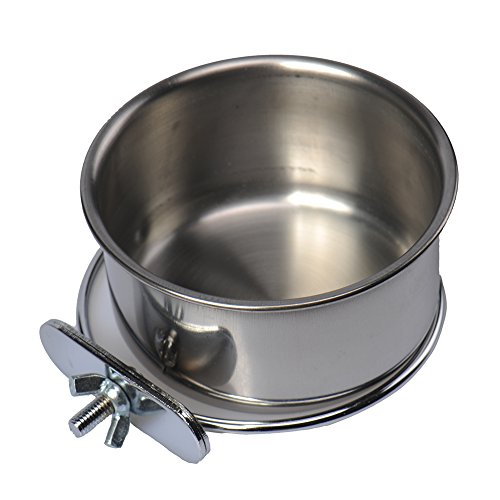 Durable Crates Cages Dog Parrot Puppy Pet Food Water Bowl S M L New by redcolourful