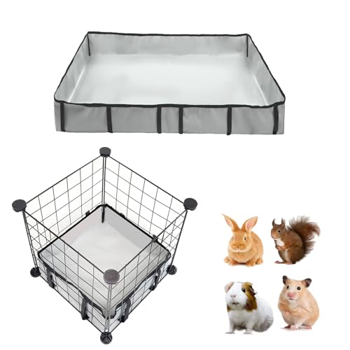 Guinea Pig Cage Liner Tarp Bottom Waterproof and Washable Base Also for Rabbits, Bunny, Chinchesillas, Hedgehog, Ferrets and Other Small Animals(12x12 inches) - size: 12.0"L x 12.0"W x 4.0"H