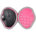 co2CREA Hard Case for Logitech MX Ergo/M575 Wireless Trackball Mouse, Pink | Portable Travel Storage Box, Protective EVA Carrying Bag with Shockproof Foam Cushion and Wrist Strap - color: Pink Case