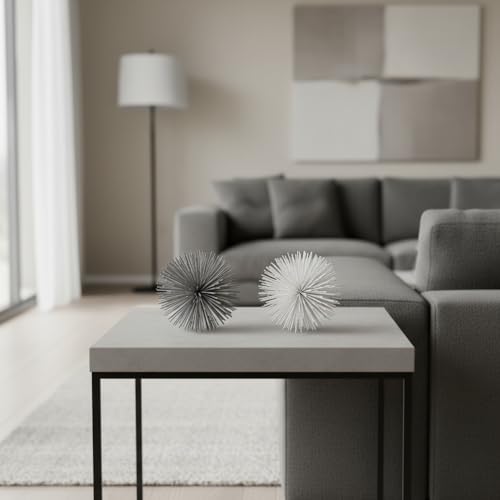 Modern Day Accents 5187 Pilluelo Urchin X-Small Silver Sphere Set of 2, 4" D - color: Silver, size: X-Small
