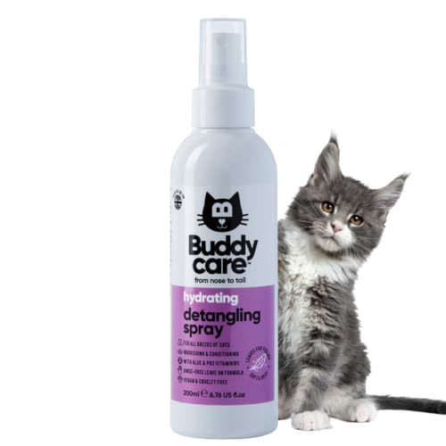 Buddycare Detangling Spray for Cats - Effective Cat Matted Fur Remover and Detangle Spray to Promote a Healthy Coat, Easily Removes Matted Hair for a Smooth and Shiny Coat