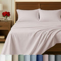 California Design Den 100% Egyptian Cotton Deep Pocket Full Size Sheets Set | Backed by Good Housekeeping Seal, Light & Airy Soft Sateen, 15" Deep Pocket, All-Around Elastic, Durable, Soft Rose - color: Soft Rose, size: Full