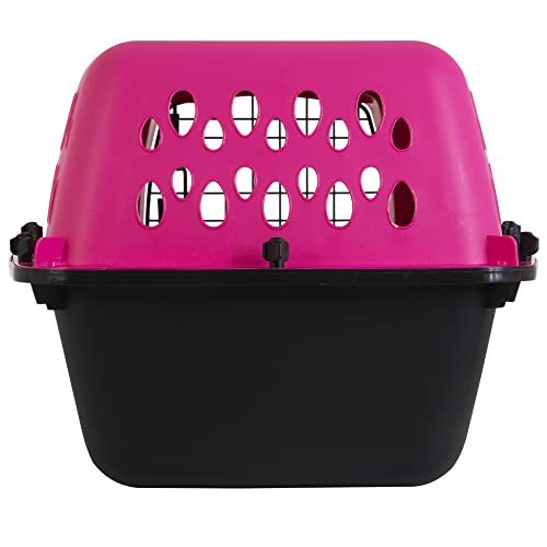 Petmate Pet Porter Fashion Dog Kennel 23", Hot Pink, for Pets up to 15lbs, Made in USA - color: pink, size: 23.0"L x 15.2"W x 11.8"H