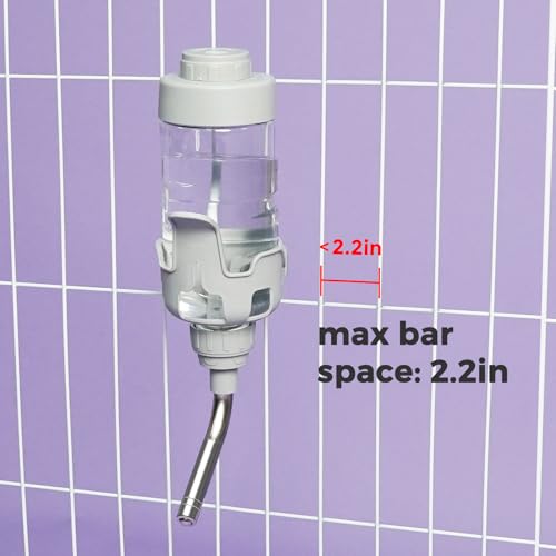 Vannon Dog Crate Water Bottle, 15oz Top-Fill Pet Water Dispenser, Grey | kennel water bottle helps keep pets hydrated longer with fewer refills and easy daily care. - color: Grey, size: 15oz