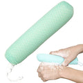 Back Bath Brush with Sponge, 15.35"Back Scrubber with Anti-Slip Long Handle | Back Scrubber for Shower, Curved Long Handle Bath Body Brush for Elderly Aid Bathing and Shower, Exfoliating Body Scrubber - size: Green (Head Only)