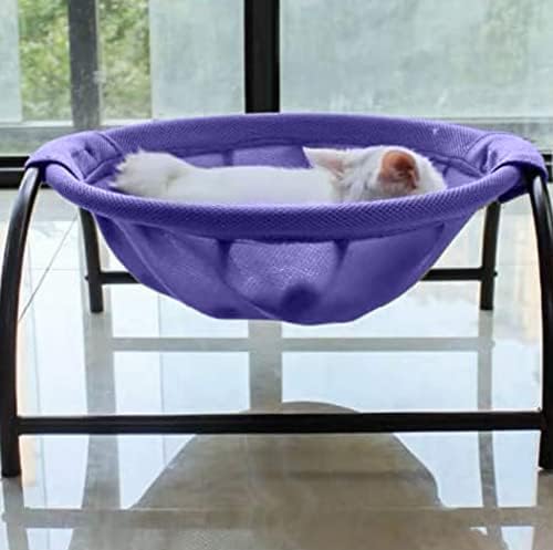 Cat Bed Sleeping Cat Hammock, 16.9in x 16.9in x 9.5in, Purple | Cat Supplies Pet Supplies Whole Wash Stable & Breathable Easy Assembly Indoors Outdoors, 16.9 in x 16.9 in x 9.5 in - color: Purple, size: 16.9"L x 16.9"W x 9.5"Th (Mesh)