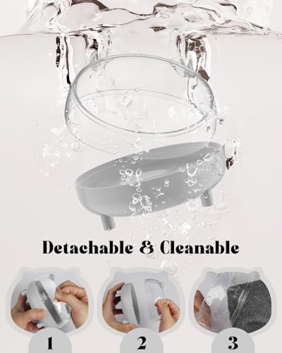 Pawfly Hamster Sand Bath Container, Hamster Sand Bath Box, Hamster Bathtub, Hamster Bathroom, Hamster Toilet, Plastic Dust Bath for Dwarf Hamsters, Syrian Hamsters, Mice, Gerbils & Small Animals - color: Grey