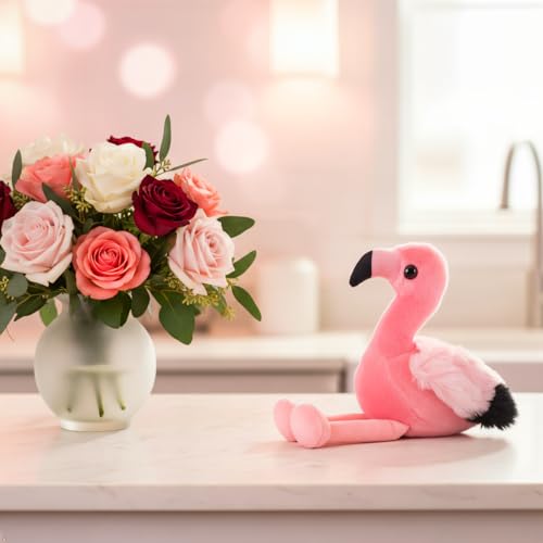 The Petting Zoo Flamingo Stuffed Animal Plushie, Gifts for Kids, Wild Onez Babiez Zoo Animals, Flamingo Plush Toy 6 inches - color: Flamingo