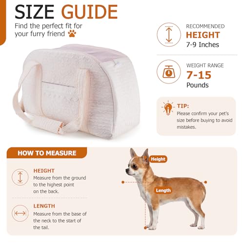 Dog Carrier Tote Bag, Foldable Soft Sided Breathable Mesh Lightweight Travel Handbag with Padded Handles, Lace Decor Portable Pet Purse for Small Puppy Kitten Cat Up to 15 Lbs (Pink) - color: Pink