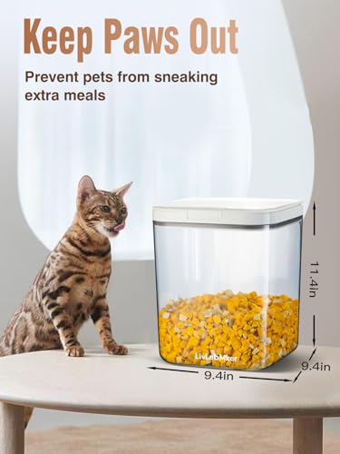 15 lb Airtight Pet Food Storage Container, 11 L, White | 11 L BPA-free bin with airtight pop-lock lid keeps up to 15 lb of dry dog or cat food, treats, rice, flour, or cereal fresh. - color: (D983)-11L