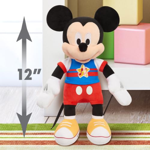 Disney Junior Mickey Mouse Funhouse Singing Fun Plush (Styles May Vary) | Lights and Sounds, Interactive Plush, Sings the "Hot Dog Song" or "The Wiggle Giggle" Song