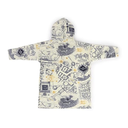 Jay Franco Wearable Throw Blanket – Kids Oversized Plush Hooded Blanket with Pocket, Ultra Soft Cozy Fleece Throw for Lounging, Travel, Cream - Harry Potter, 24x32 - Kid - color: Cream - Harry Potter, size: Kid
