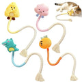 Shudyear 4 Pack Cat Chew Rope Toys, Cotton Cat Rope Toy for Biting and Kicking, Durable Interactive Cat Toy for Indoor Cats Kittens & Adult Cats