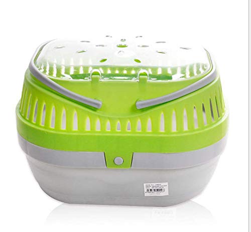Big Hamster Cage Portable Carrier Hamster Carry Case Cage (Blue Green Color May ramdom)