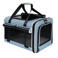 Cat Carrier for Travel, Soft-Sided, Top Loading, Privacy Curtain, to 20 lbs | Medium Pet Carry Bag Anxious Cat, Vet Visits Car Transport, Luggage Sleeve Suitcase Attachable Small Puppy Crate Kennel Blue - color: Blue