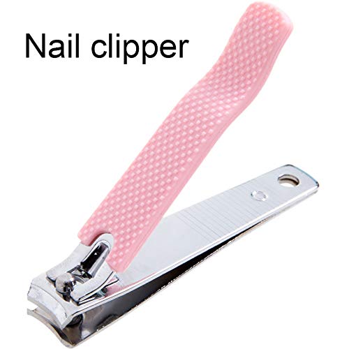 Rocutus 2pcs/Set Nail Clippers Set Portable Nail Scissors Toenail Clippers Nail Clippers,Adult Pedicure Nail Clippers,Fingernail Clippers Household Foot Manicure Scissors Manicure Tools (Pink) - color: Pink