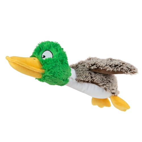 Best Pet Supplies Interactive Squeaky Dog Chew Toy, Ideal Dog Toys for Chewers, Small, Medium & Large Dogs, and Fetch Lovers - Mallard Duck (Gray), Small - color: Mallard Duck (Gray), size: Small