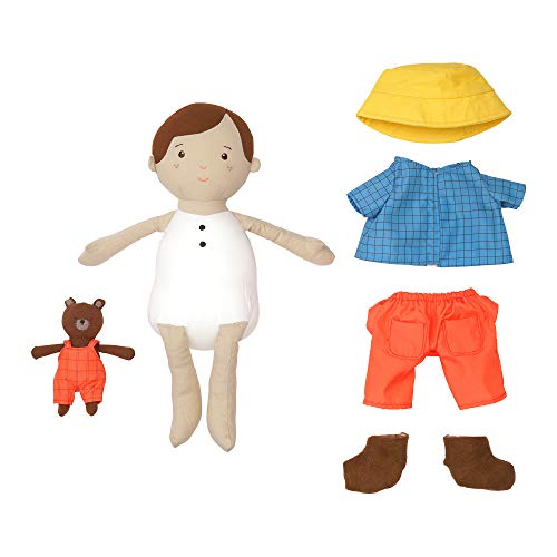 Manhattan Toy Playdate Friends Alex Machine Washable and Dryer Safe 14 Inch Doll with Mini Bear Stuffed Animal - style: Alex