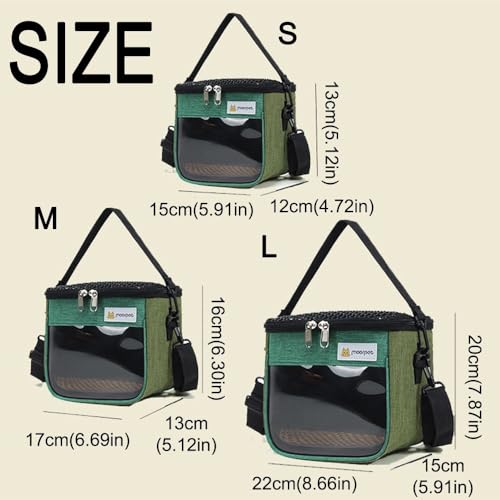 Guinea Pig Carrier Bag with Clear Window,Travel Portable Small Animal Carrier Sling Pouch for Hamster Bunny Lizard Bird(S,Green) - color: Green, style: S