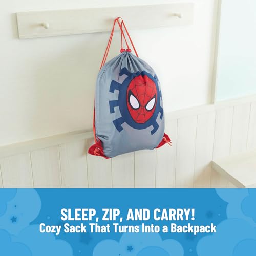 Jay Franco Marvel Spiderman Spidey Dots Slumber Sack - Cozy & Warm Kids Lightweight Slumber Bag/Sleeping Bag - color: Blue - Spiderman