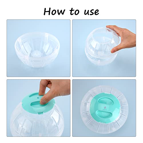 Hamster Exercise Ball, 5.7 Inch Transparent Running Wheel,Blue | Dwarf Hamsters to Reduce Boredom and Increase Activity - color: Blue