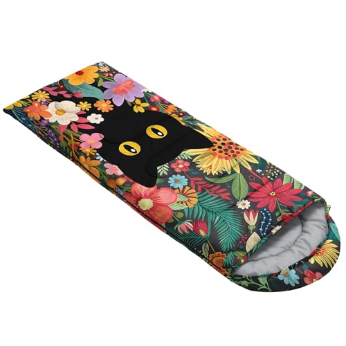 QOOMO Camping Sleeping Bags,3 Season Warm & Cool Weather,Lightweight,Waterproof Sleeping Bags for Adults & Kids,Traveling,and Outdoors,Camping Gear Equipment - color: Cat 10