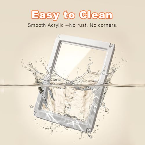 Clear Acrylic Dog Playpen,Indoor Dog Pen,23.6" H,8 Panels | White,Puppy Playpen with Tool-Free Assembly,Dog Play Pen Indoor & Kennel Whelping Cage for dogs,cats & rabbits - size: 23.6"H-8PCS