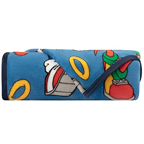 Franco Kids Bedding Super Soft Plush Throw Blanket, 62 in x 90 in, Sonic The Hedgehog, Anime - color: Sonic the Hedgehog - Rings for All, size: 62 in x 90 in