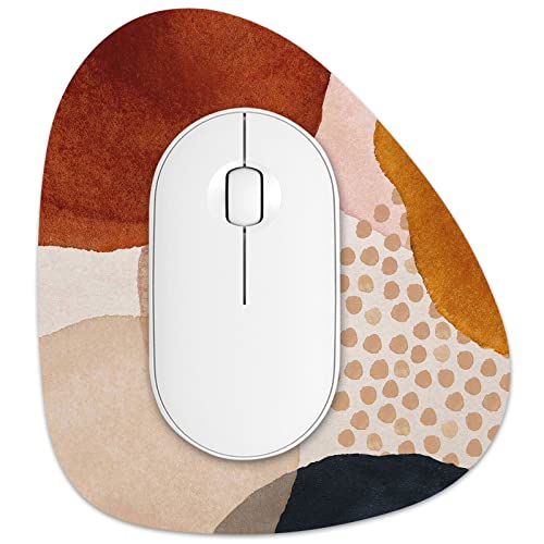 Rimilak Small Mouse Pad 6 x 7 Inch, Irregular Mini Mousepad, Abstract Stone | Non-Slip Rubber Base, Waterproof Compact Mouse Mat for Laptop Computer Wireless Mouse Keyboard Home Office Travel - color: Abstract Stone, size: 7L x 6W inches