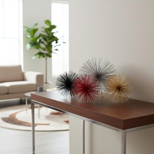Modern Day Accents Erizo Spiked Large Silver Sphere, L - color: Silver, size: Large