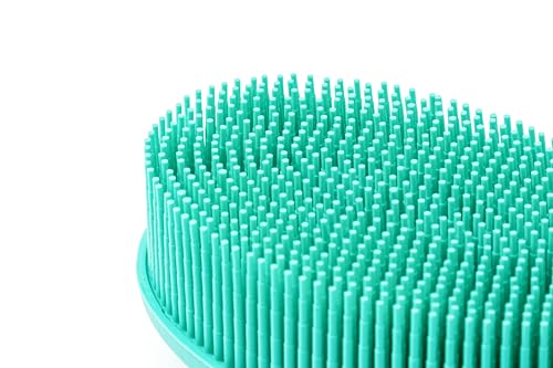 Premium Sensory Brushes for Kids or Autism,Soft Silicone Body Scrubber,2 in 1 Sensory Room Occupational Therapy,Silicone Loofah,Pets Shower Brush Bath Brush Shampoo Brush (3pcs(Big Oval)) - color: 3pcs(big Oval)