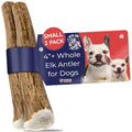 Devil Dog Pet Co Whole Elk Antlers for Dogs, Small 2 Pack, Long Lasting | Naturally shed Grade A Rocky Mountain elk antler, single ingredient, for tough chewers, 4 in+, breeds up to 25 lb - style: WHOLE - Small - 2 Pack