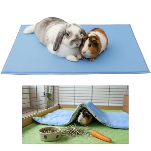 Fleece Playground for Guinea Pig and Rabbit - All in One, It's a Blanket, a Giant Tunnel, a House, a Cushion and a Bed - 47.2 x 23.6 in - Blue | 23.6 x 47.2 in (W x L) - Midwest - Blue - Washable - For Sleeping On Top and Hiding Underneath - color: Blue,