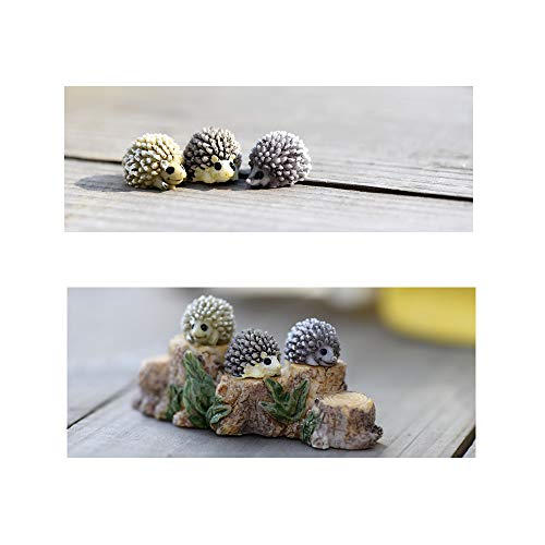 X Hot Popcorn 30 Pcs Mini Hedgehog Figurines, Small Resin Hedgehogs | Tiny Resin Animals, Miniature Figurines, Miniature Moss Landscape, DIY Garden Decor