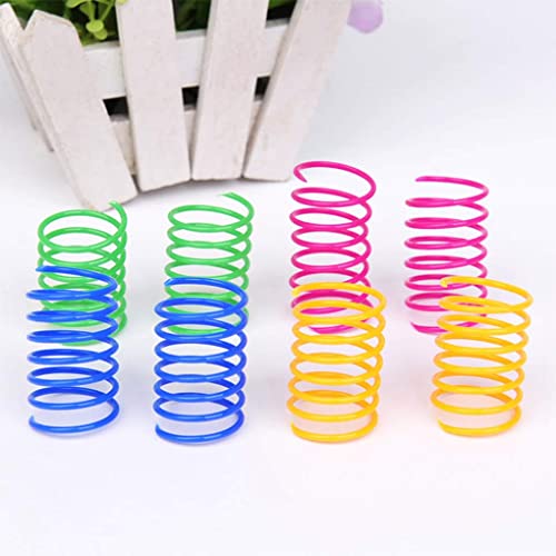 Andiker Cat Spring Toy, 12 Pc Colorful Cat Kicker Toys Interactive Cat Toys for Indoor Cats Swatting, Biting, Hunting to Kill Time and Keep Fit