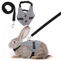 Rabbit Vest Harness and Leash Set Adjustable Formal Suit Style for Bunny Kitten Small Animal Walking (L) - size: L