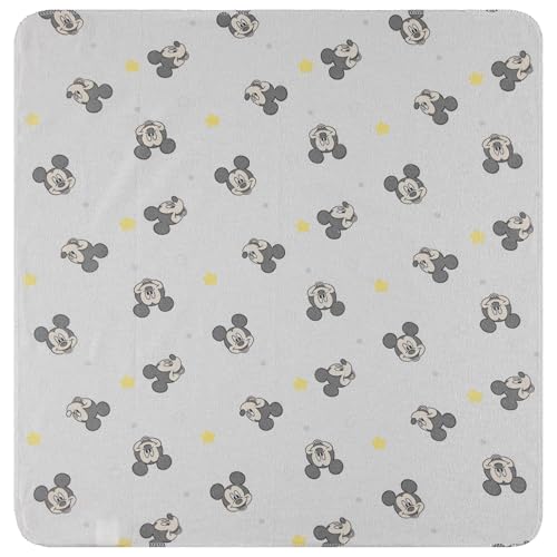 Disney Baby 4-Pack Receiving Blankets — 100% Cotton Flannel, 28" x 28" — Available in Mickey, Minnie, Pooh, Stitch or Angel — Soft Swaddle, Burp & Stroller Blankets — Gift-Ready with Ribbon Bow - color: Mickey Mouse Sleepy Sky