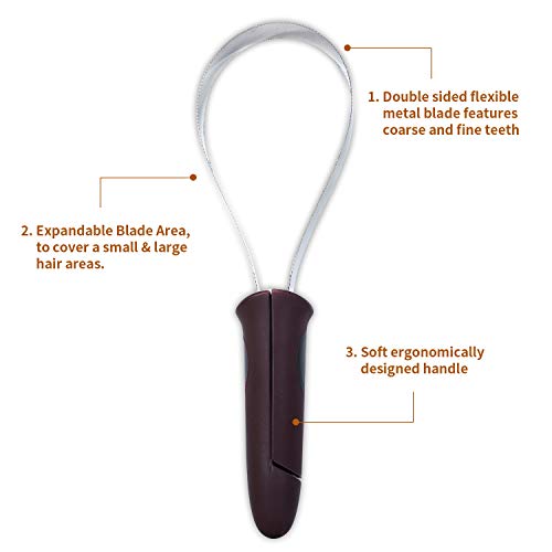 BOTH WINNERS Dual-Sided Shedding Blade with Stainless Steel Blade De-Shedding Tool for All Dog Coat Types- Soft Touch Grip (Burgundy) - color: Burgundy