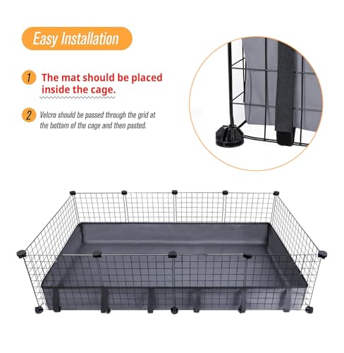 Guinea Pig Cage Liner Tarp Bottom Waterproof and Washable Base Also for Rabbits Canvas Bottom, Bunny, Chinchesillas, Hedgehog, Ferrets and Other Small Animals(24x48 inches) - size: 24" 47"（2different）