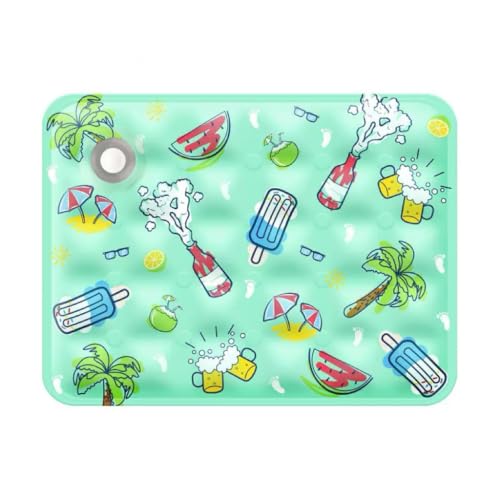 Water-Fillable Pet Cooling Mat, Pressure Activated Gel Cooling Pad for Dogs & Cats, Durable & Scratch Resistant, Perfect for Hot Weather to Prevent Overheating (88, Green, 23.6 * 35.4) - color: green, size: 23.6*35.4