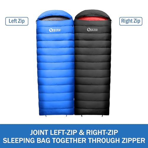 Down Sleeping Bag for Adults, 600 Fill Power Ultralight Backpacking | 600 Fill Power Down,Compact Carry,Ultralight Trail Use,Camping Hiking Backpacking,Cold and Warm Weather Use - color: 300g Down Filling-RoyalBlue