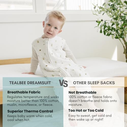 Dreamsuit Walker Toddler Sleep Sack with Feet and Legs, 2T-3T | 70% Rayon Made from Bamboo, 30% Organic Cotton, 0.8 TOG Summer, 2-Way Zipper, Buttery Soft Wearable Blanket, Cactus - color: (0.8 Tog) Cactus, size: 2-3T