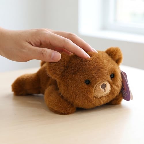 YUKOUQIAN Brown Bear Stuffed Animal Cute Plush Doll Toy 5.5 inch for Girls Boys Christmas (pa Brown Bear) - style: pa brown bear